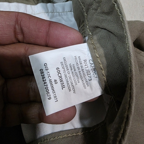 NWT Wrangler Rip Stop Cargo Mens Size 40 Shorts Tan Hiking Golf Active RN 130273 - Picture 4 of 4